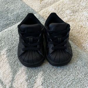 Baby Adidas shoes black on black